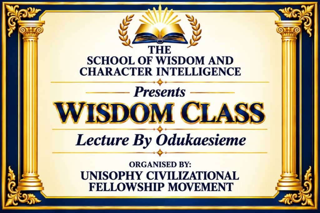 An Invitation To The Pursuit Of Wisdom, Truth, And Character Excellence